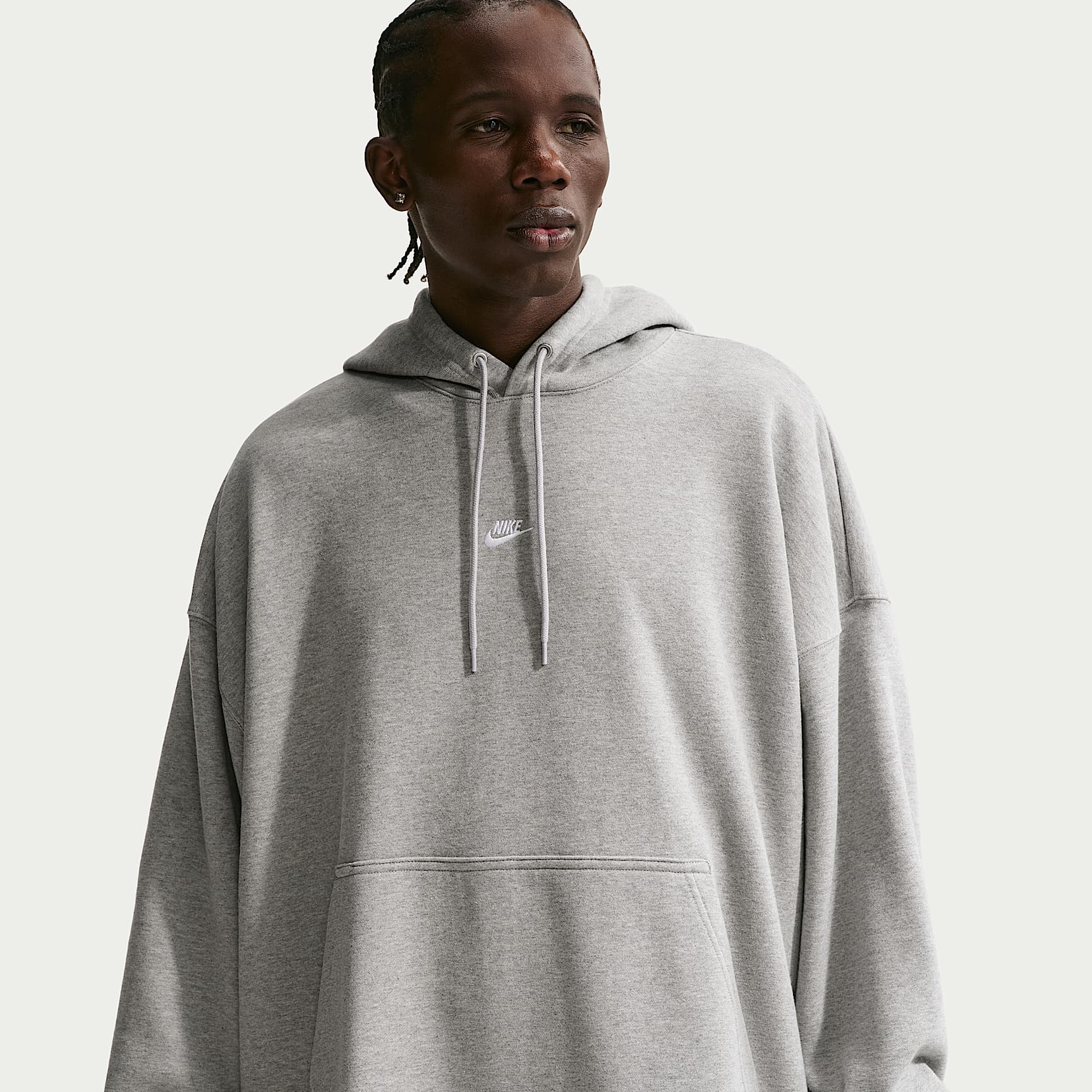 Nike Sportswear Club Oversize Fransız Havlu Kumaşı Erkek Kapüşonlu